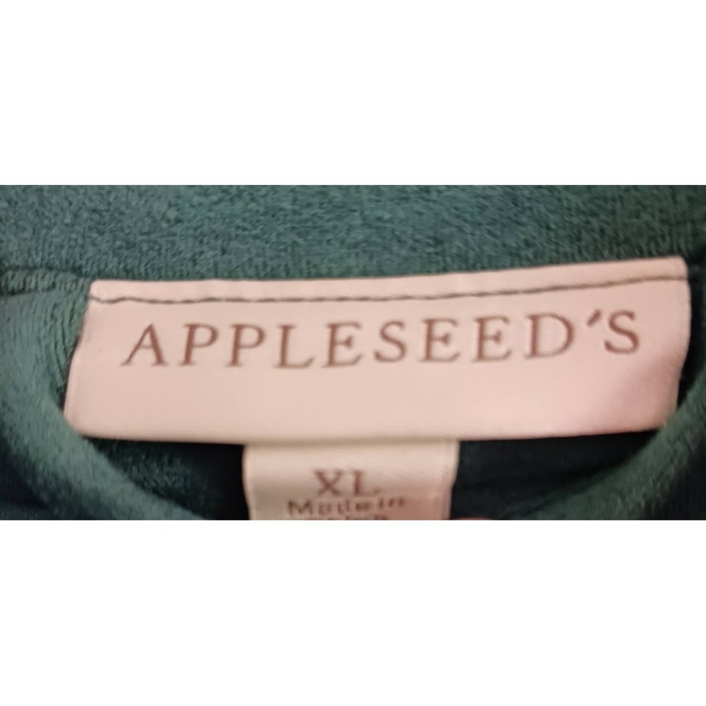 Women's Microsuede Zip-Front Jacket, Appleseed's, size XL, Forest‎ Green - Picture 8 of 9